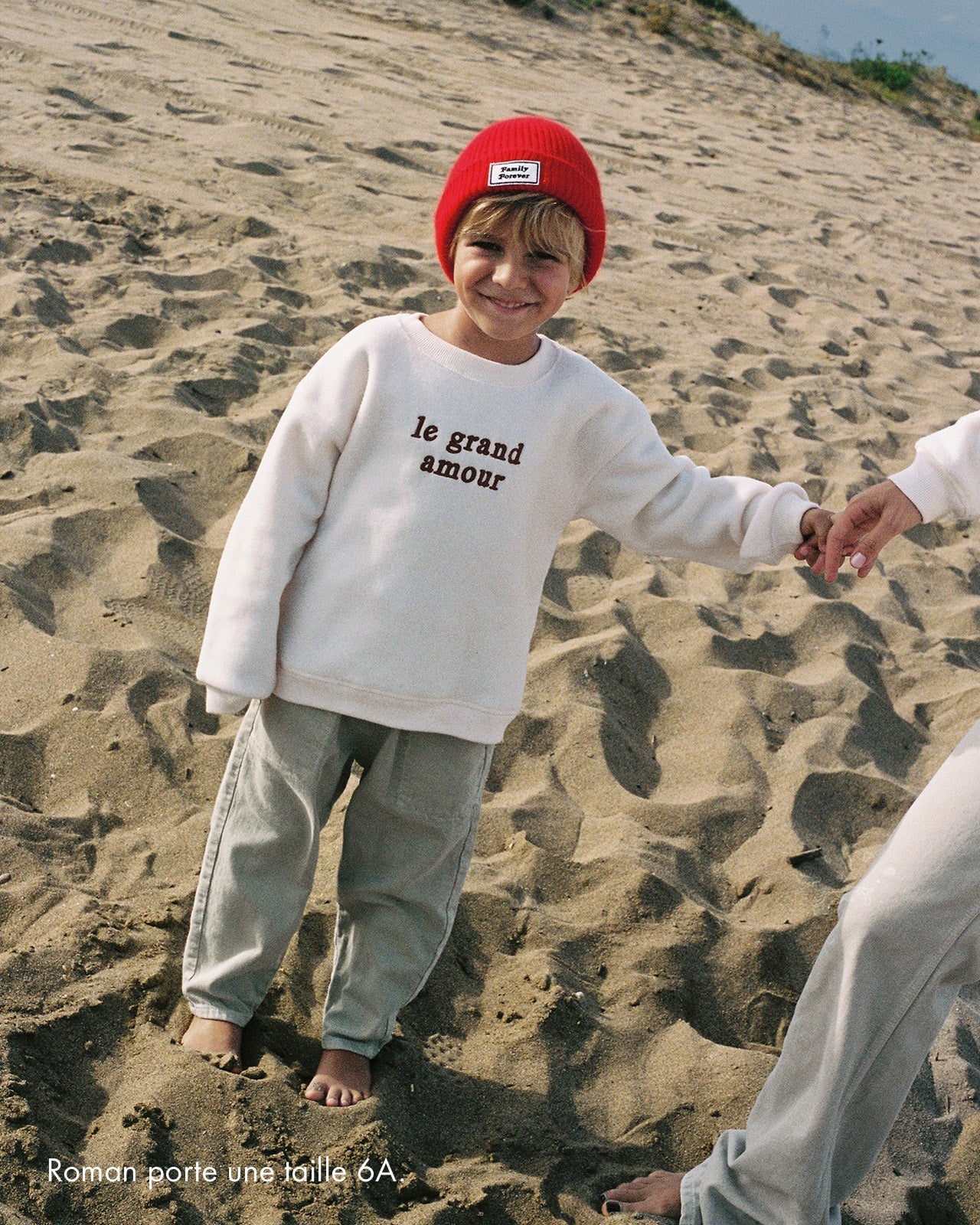 Sweat Cream “Le Grand Amour” Fleece Recycled