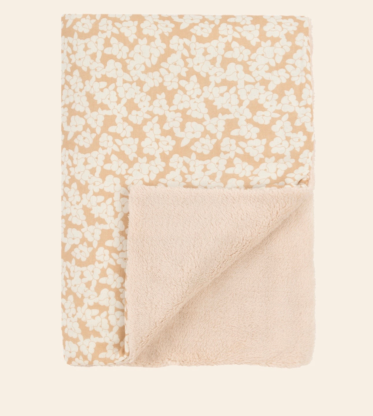 Wabi Sabi Baby blanket Washed double Muslin - Golden Brown Sakura Flowers