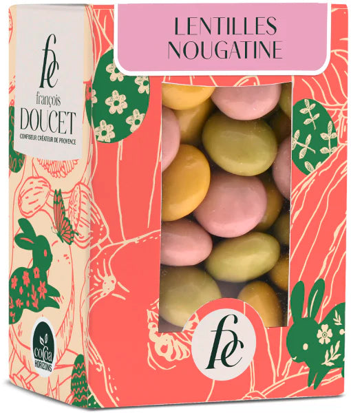 Nougatine Sugar-coated chocolate disks, spring theme 100g (3.5oz) - Francois Doucet