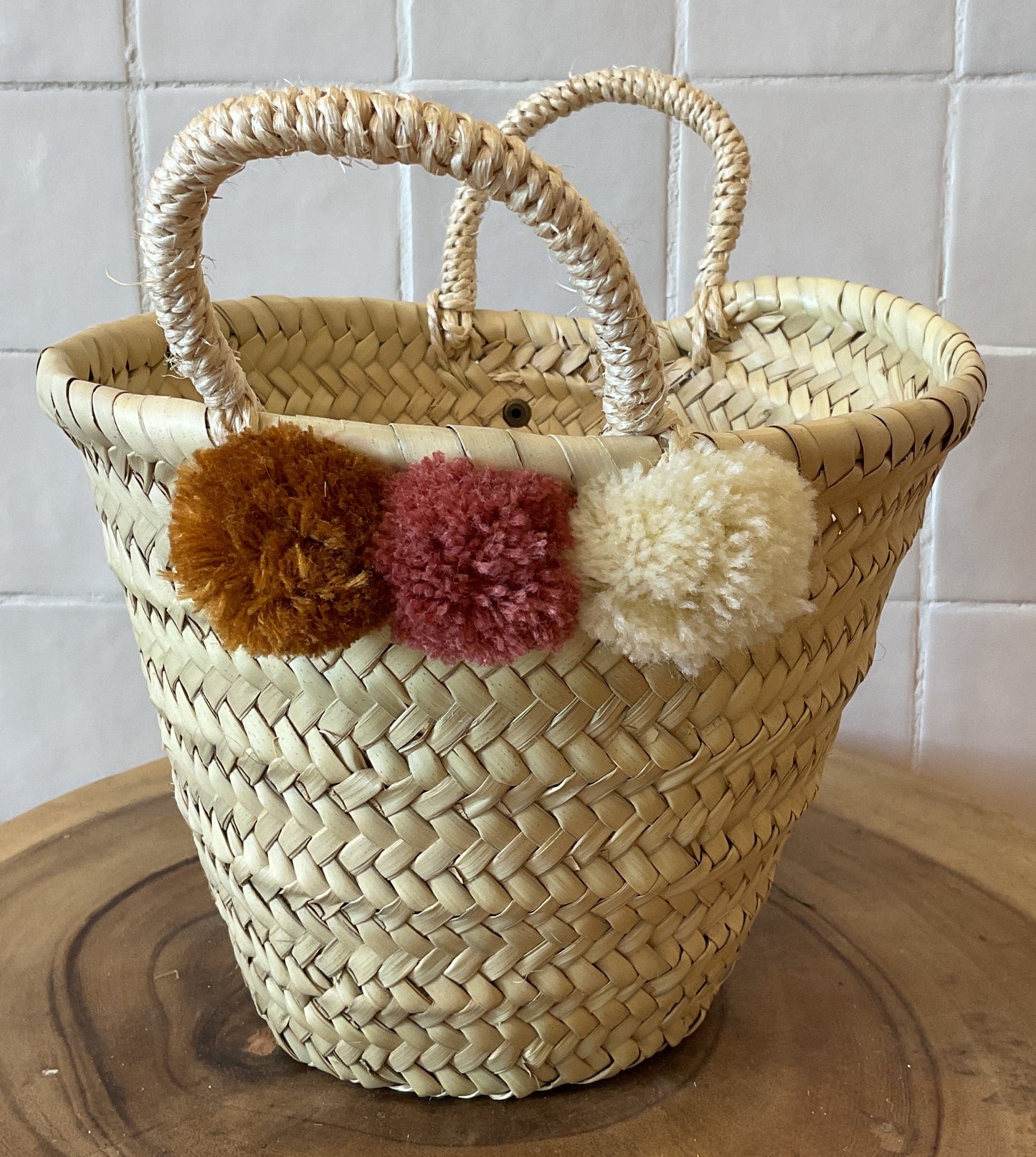 Moroccan Bag 3 Pompoms