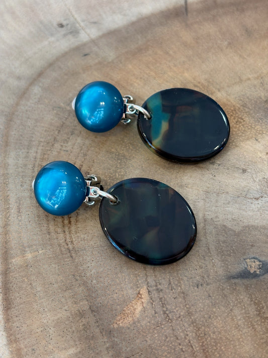 Kenya xs earrings acetate blue