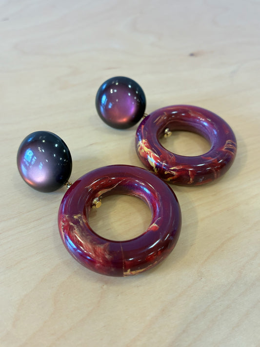 Vanilla M earrings burgundy