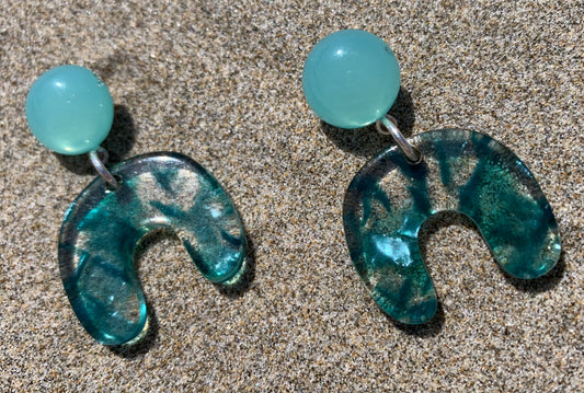 Small Form Earrings Turquoise Blue - Francine Bramli