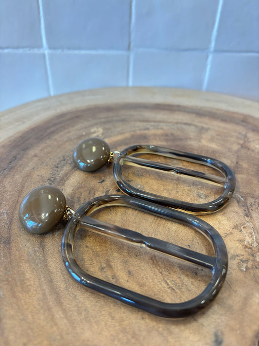 Holly Earrings Brown