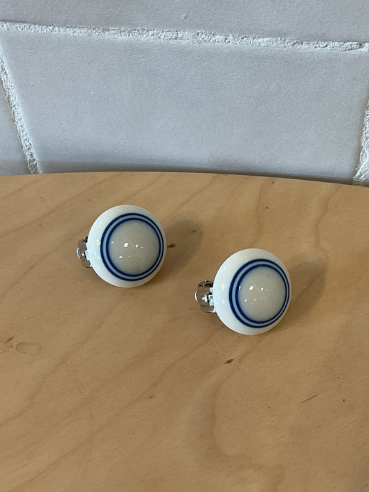 Rainball Earrings White & Blue