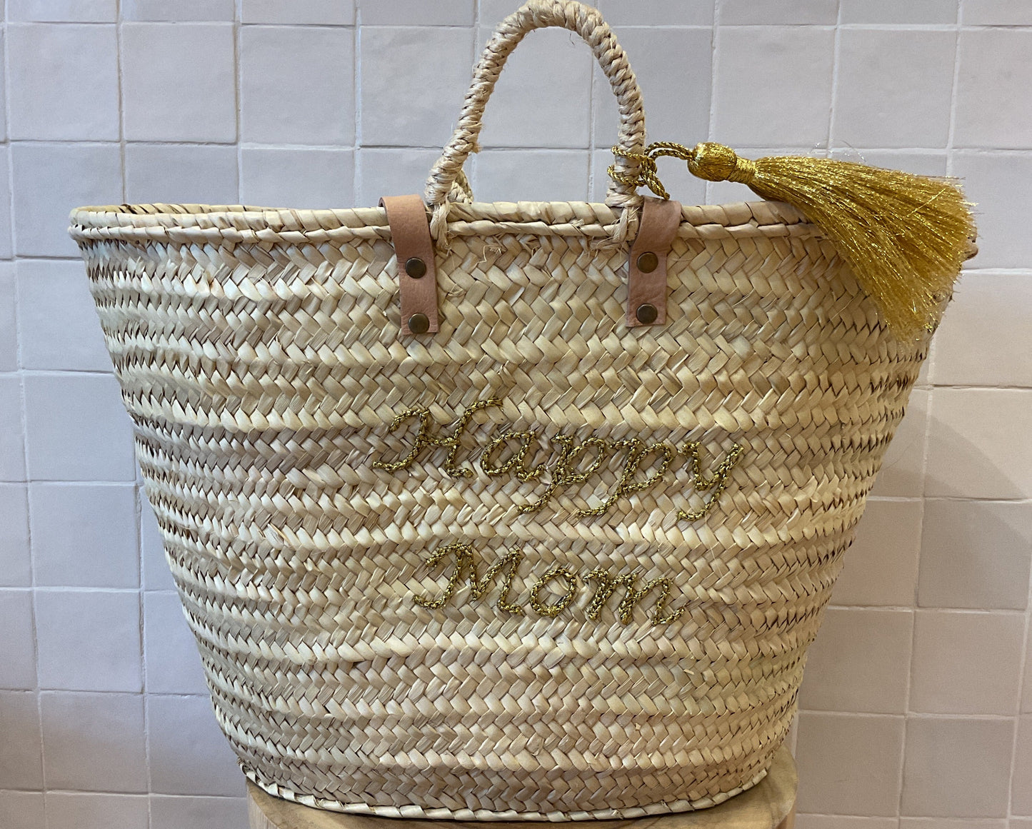 Moroccan Basket Happy Mom