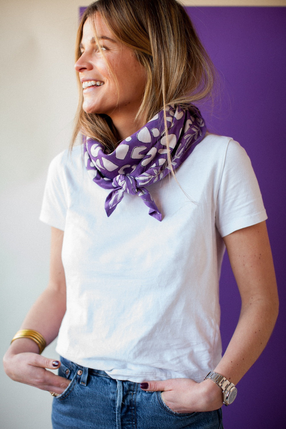 Big Scarf Latika- Artistic Purple