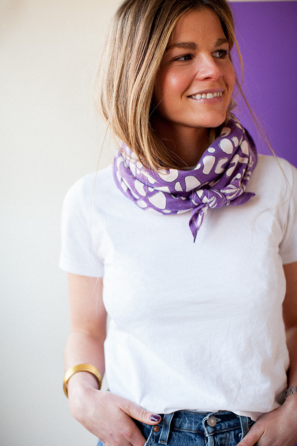 Big Scarf Latika- Artistic Purple
