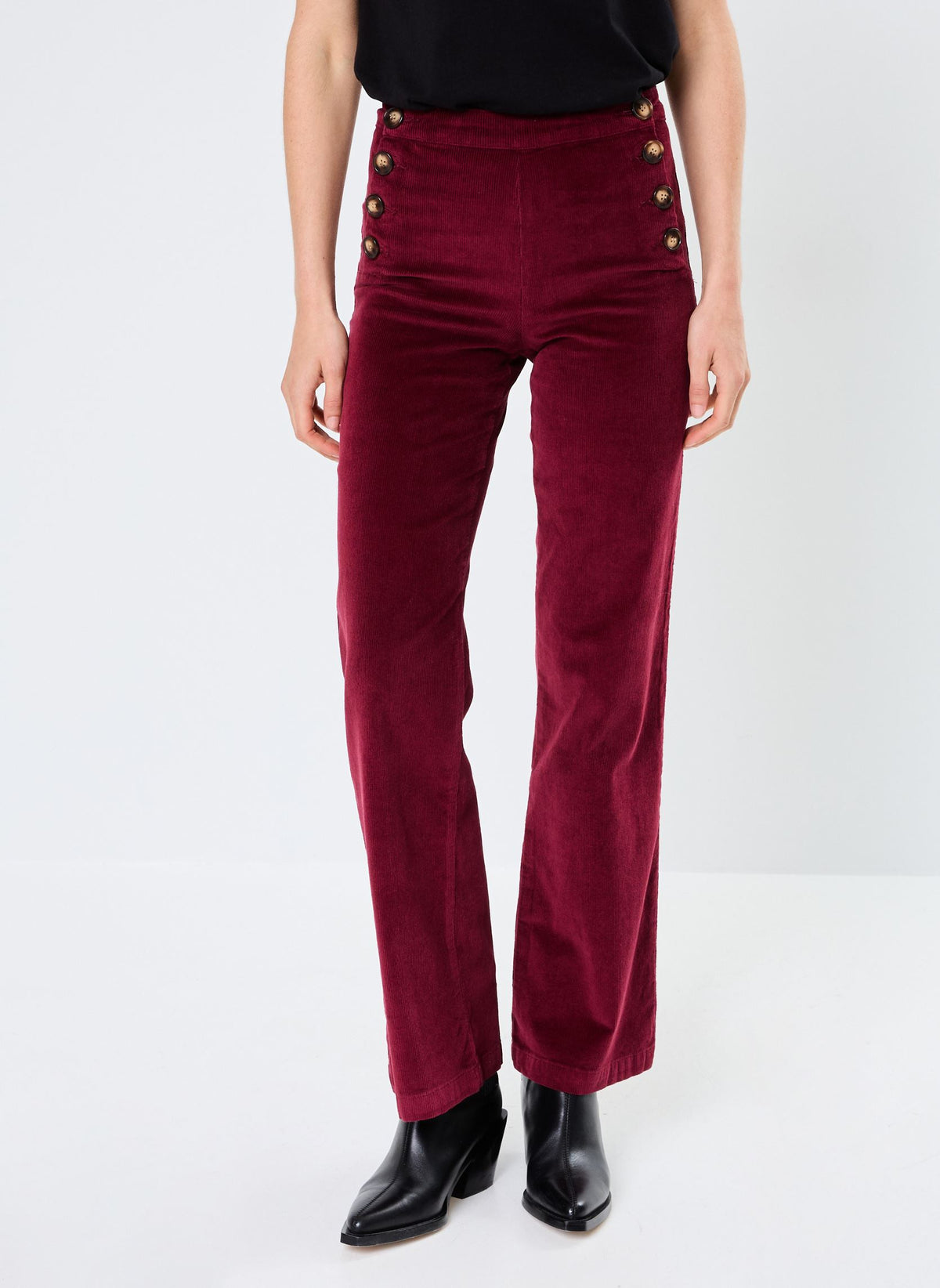 Paulie Velvet Pants Raspberry