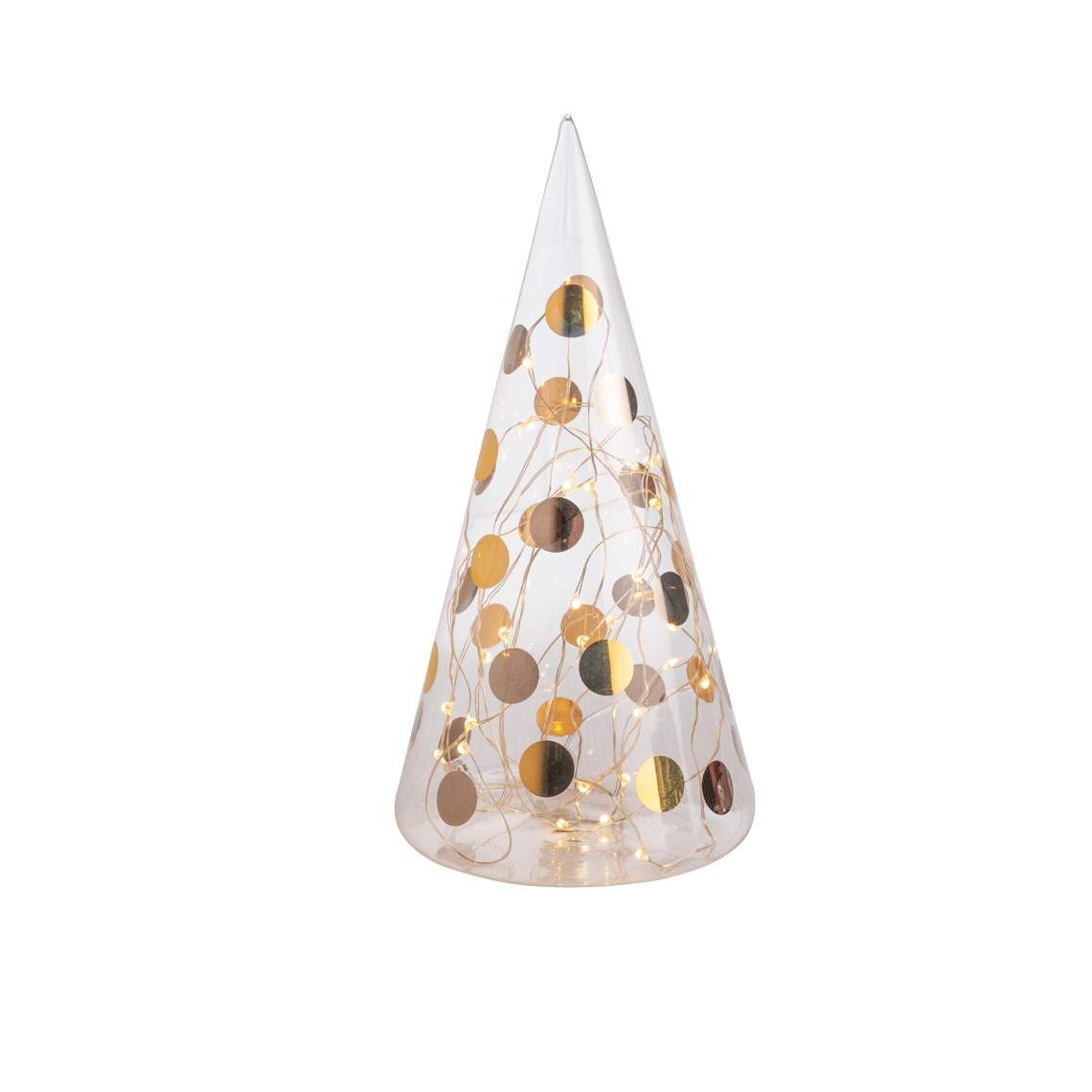 LED glass fir tree - Dots bicolor