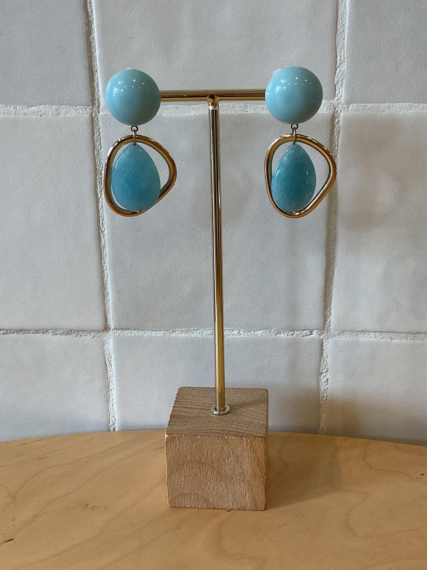Aquamarine Short Earrings
