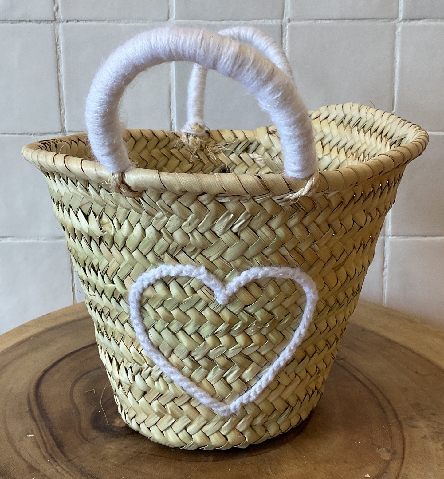 Moroccan Basket Bag Heart Countour