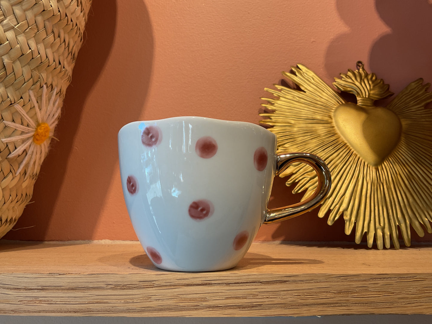 MUG COFFEE 105809 SMALL DOTS CAMEO BROWN