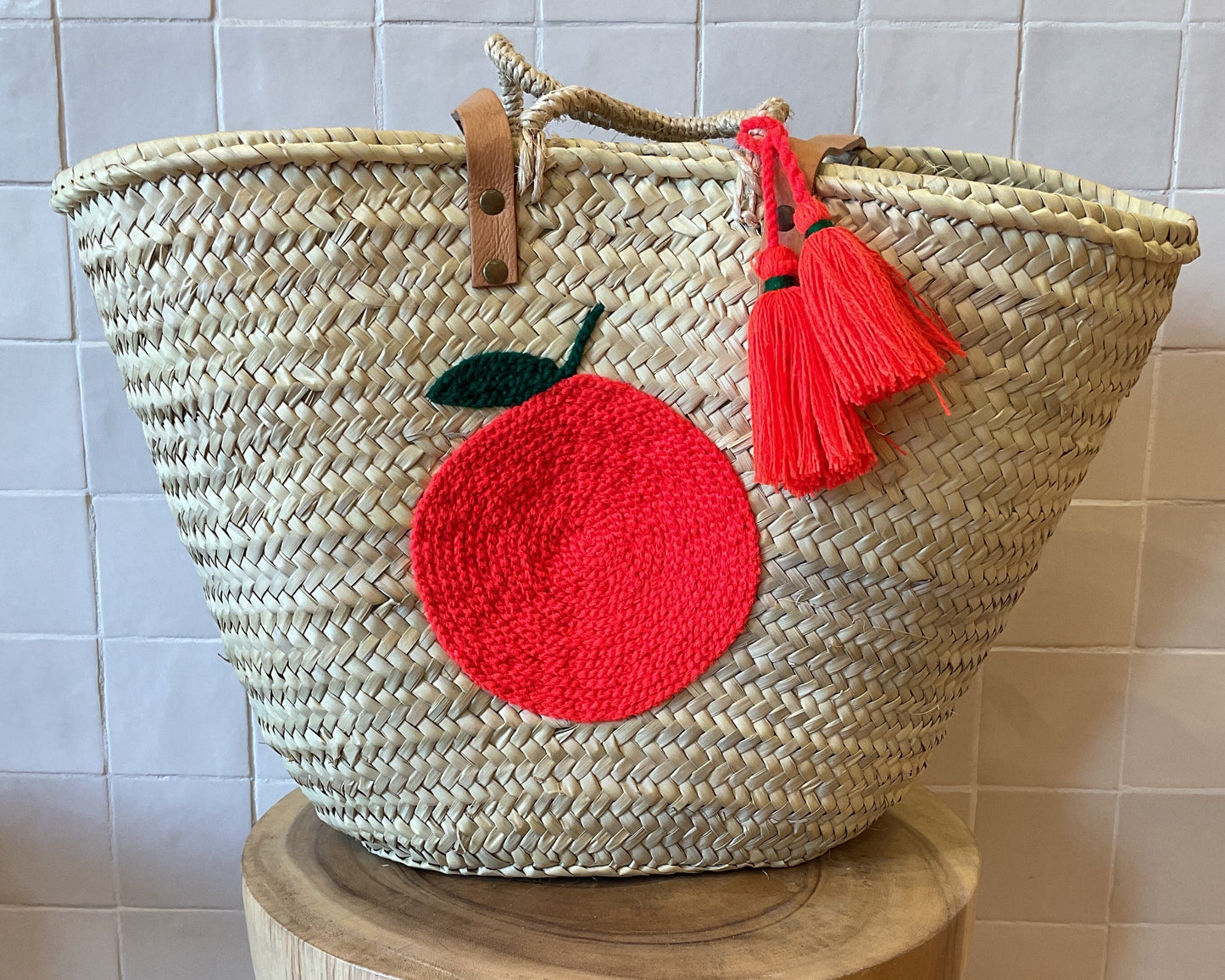 Moroccan Basket Red Apple (2P)