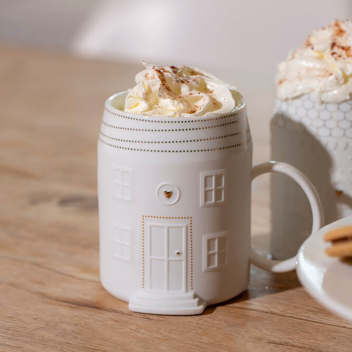 Village House with heart Mug - 12 oz