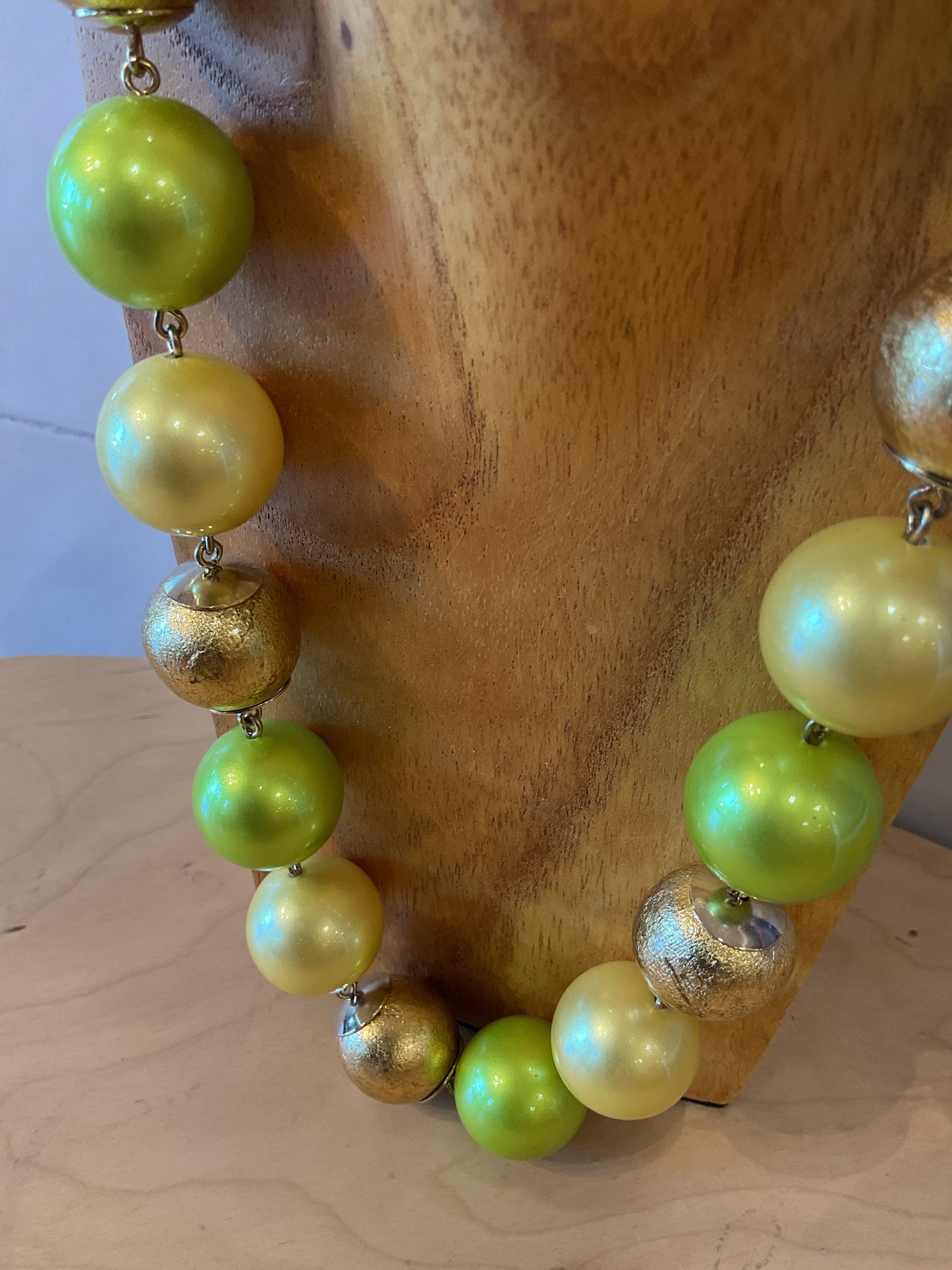 Pearl Yellow Gold Green Necklace - Francine Bramli