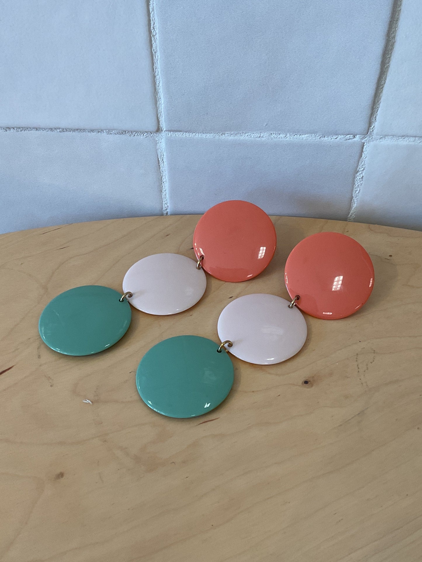 Elisa Earrings Corail Green