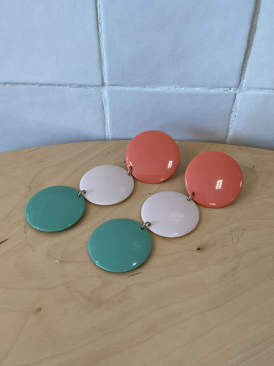 Elisa Earrings Corail Green