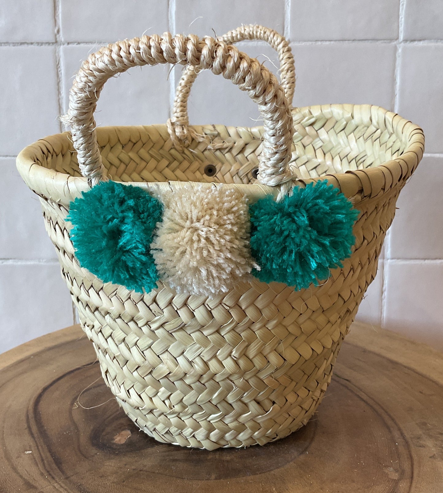 Moroccan Bag 3 Pompoms