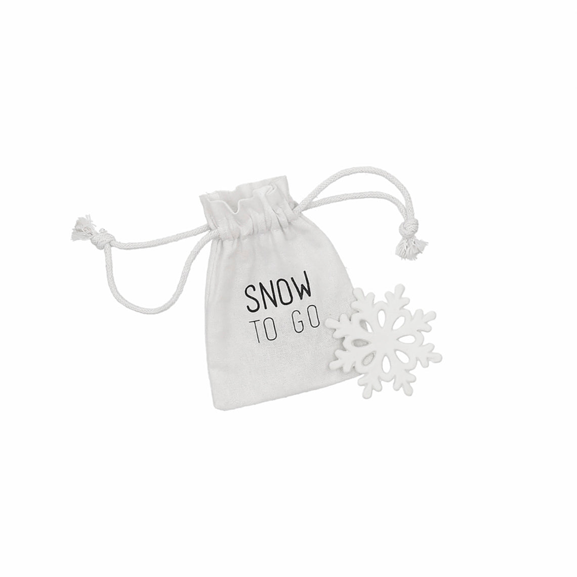 Snow to go snowflake in a bag