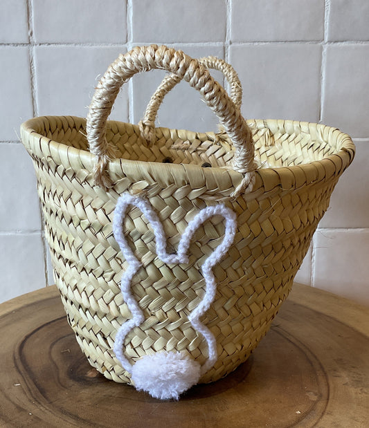 Moroccan Basket Bag Bunny Standing Up