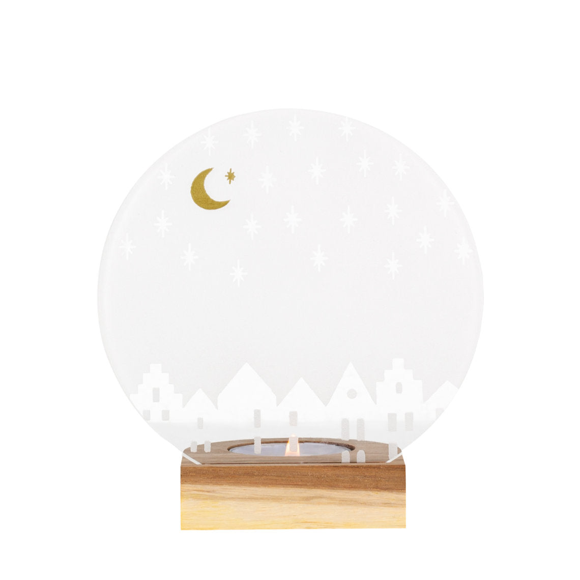 Glass Poetry light houses Tealight holder gold porcelain