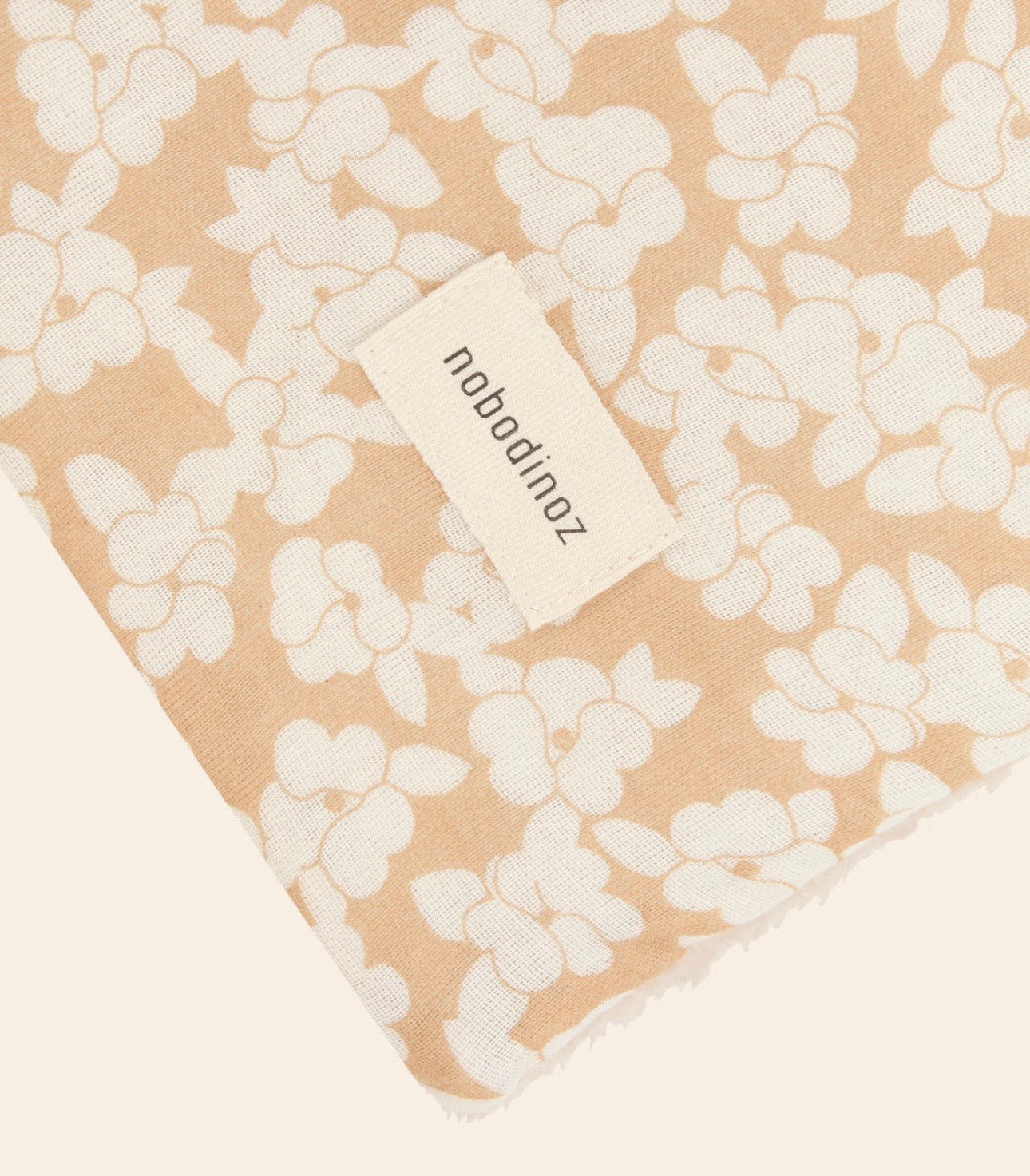 Wabi Sabi Baby blanket Washed double Muslin - Golden Brown Sakura Flowers