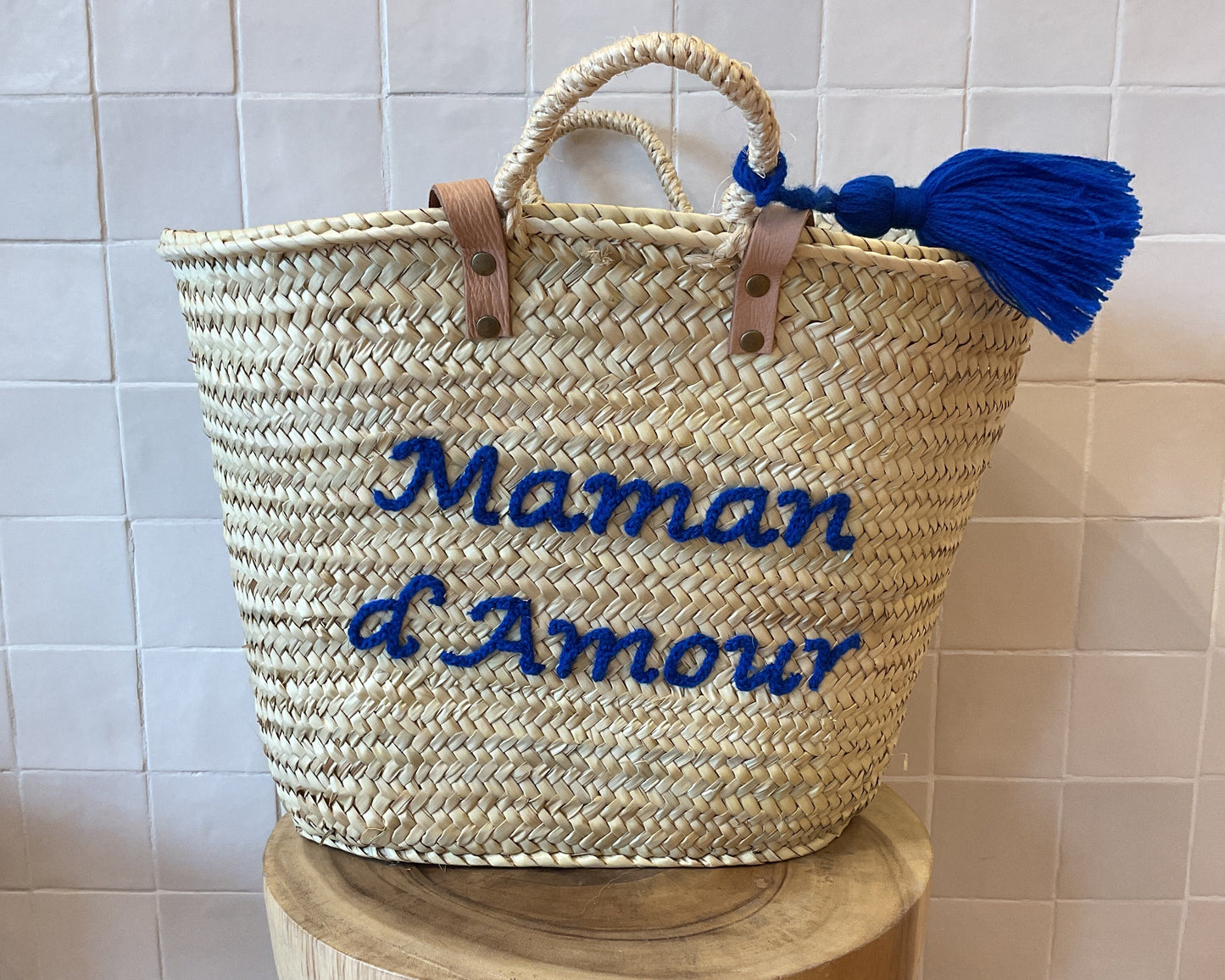 Moroccan Basket Bag Maman d'Amour