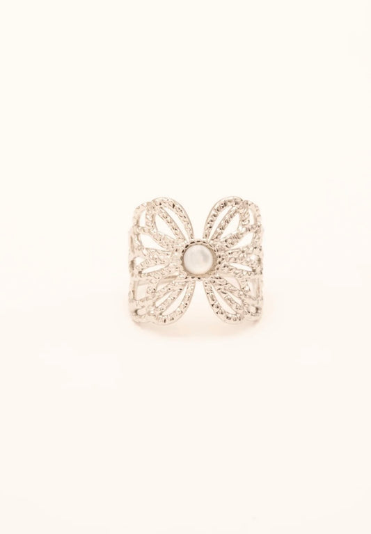Jose Ring Silver White Mother-of-pearl