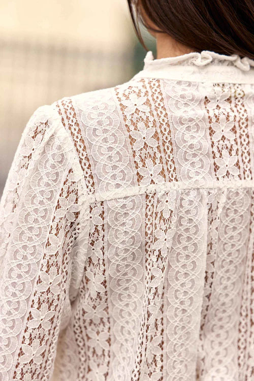 Besma Blouse Top Ecru