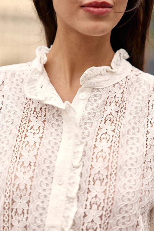 Besma Blouse Top Ecru
