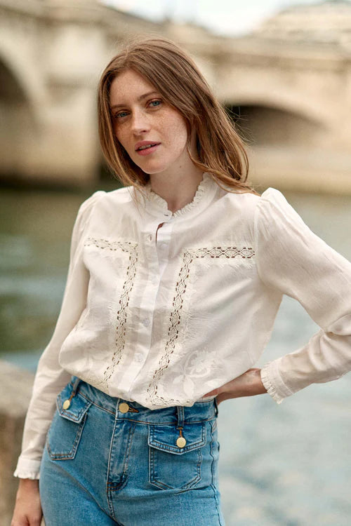 Borys Blouse Top Ecru