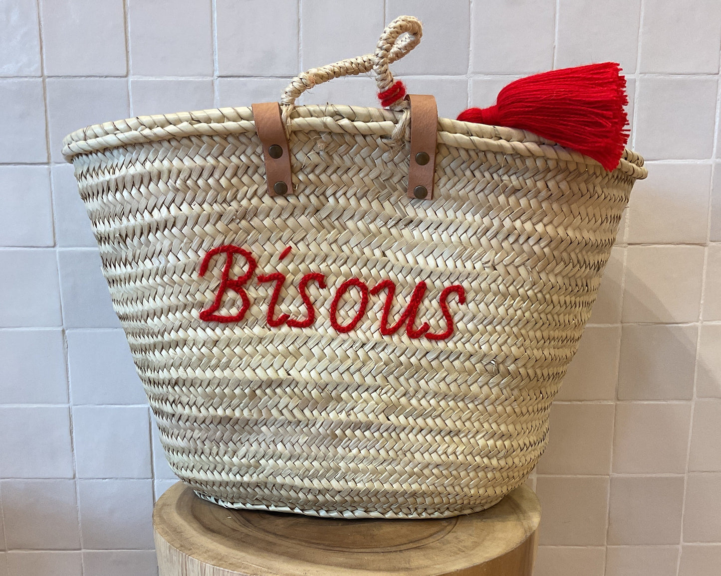 Moroccan Basket Bag Bisous