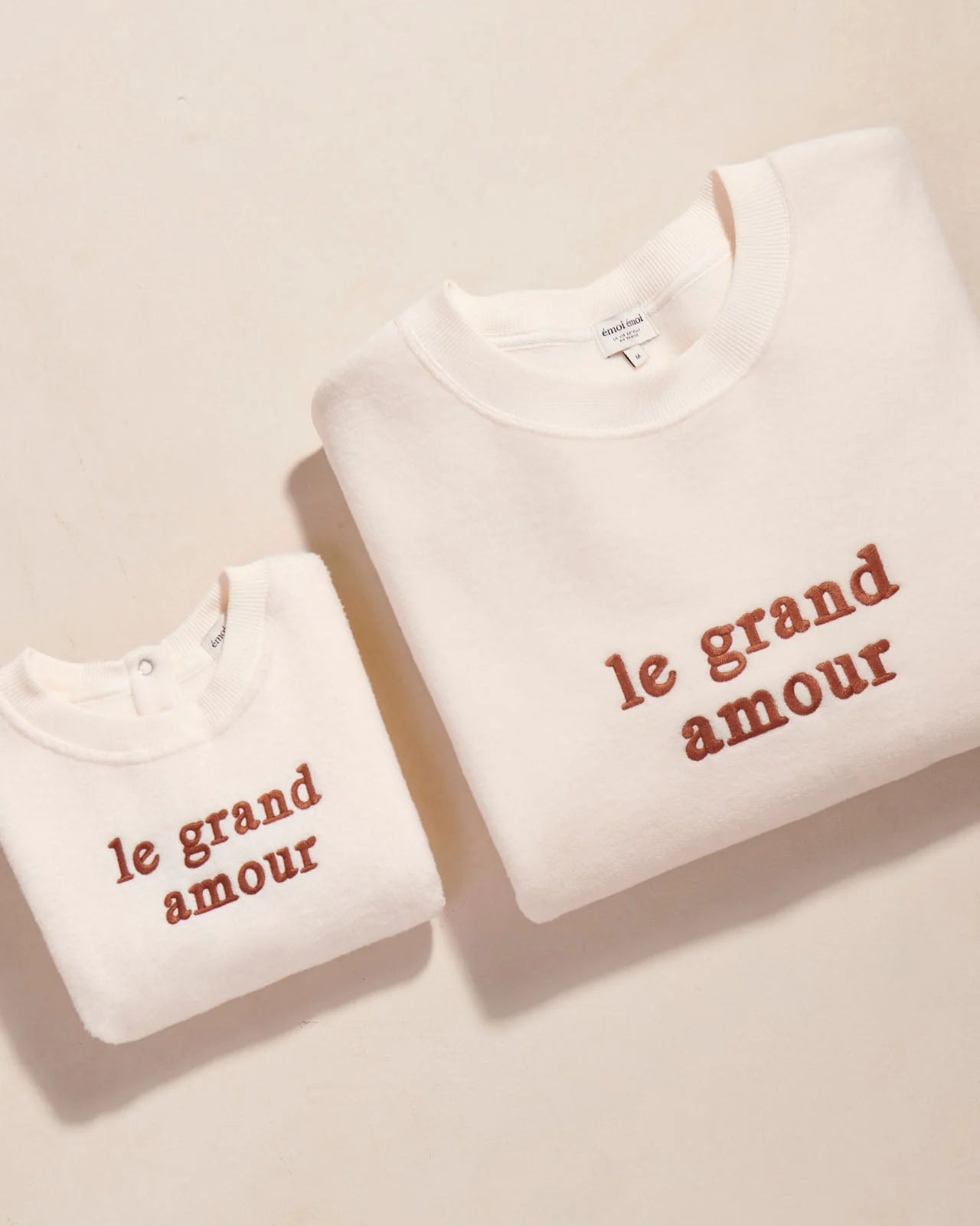 Sweat Cream “Le Grand Amour” Fleece Recycled