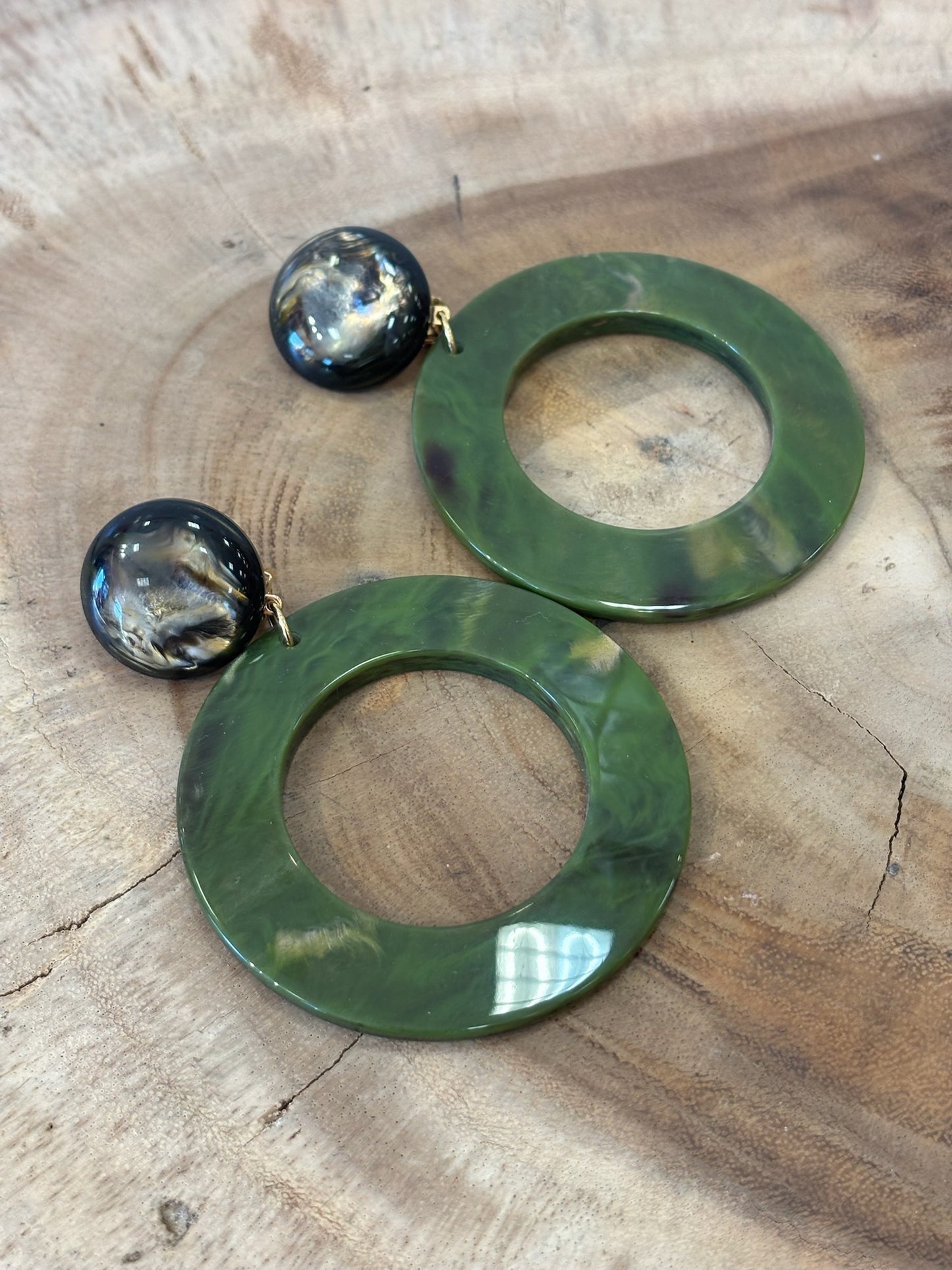 Suzy earrings marble green