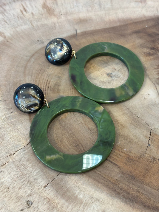 Suzy earrings marble green