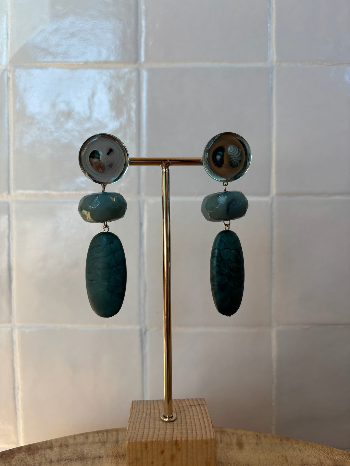 Long Maldives earrings turquoise