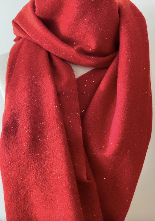 Scarf with Sparkles Red