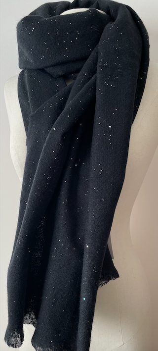 Scarf with Sparkles Black