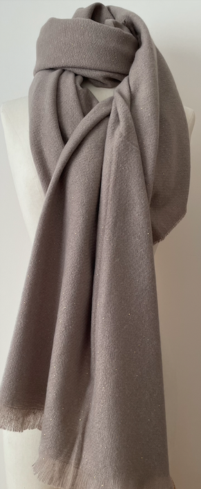 Scarf with Sparkles Taupe