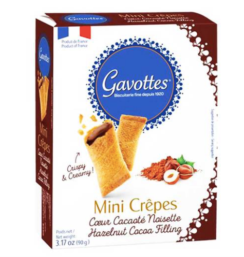 Gavottes French Hazelnuts Crispy Crêpe Dentelle Biscuits 90g