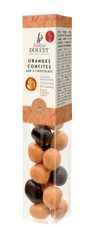 Candied oranges w/ 2 chocolates 90g (3.2oz) - Francois Doucet