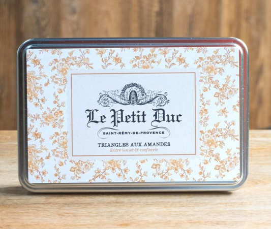 Triangles with almonds tin 200g (7oz) - Le Petit Duc
