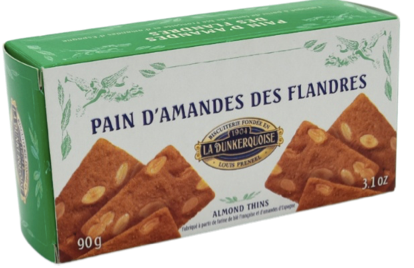 Pain d'amandes de Flandres Thins almond biscuits - Biscuiterie La Dunkerquoise 90g (3.2oz)