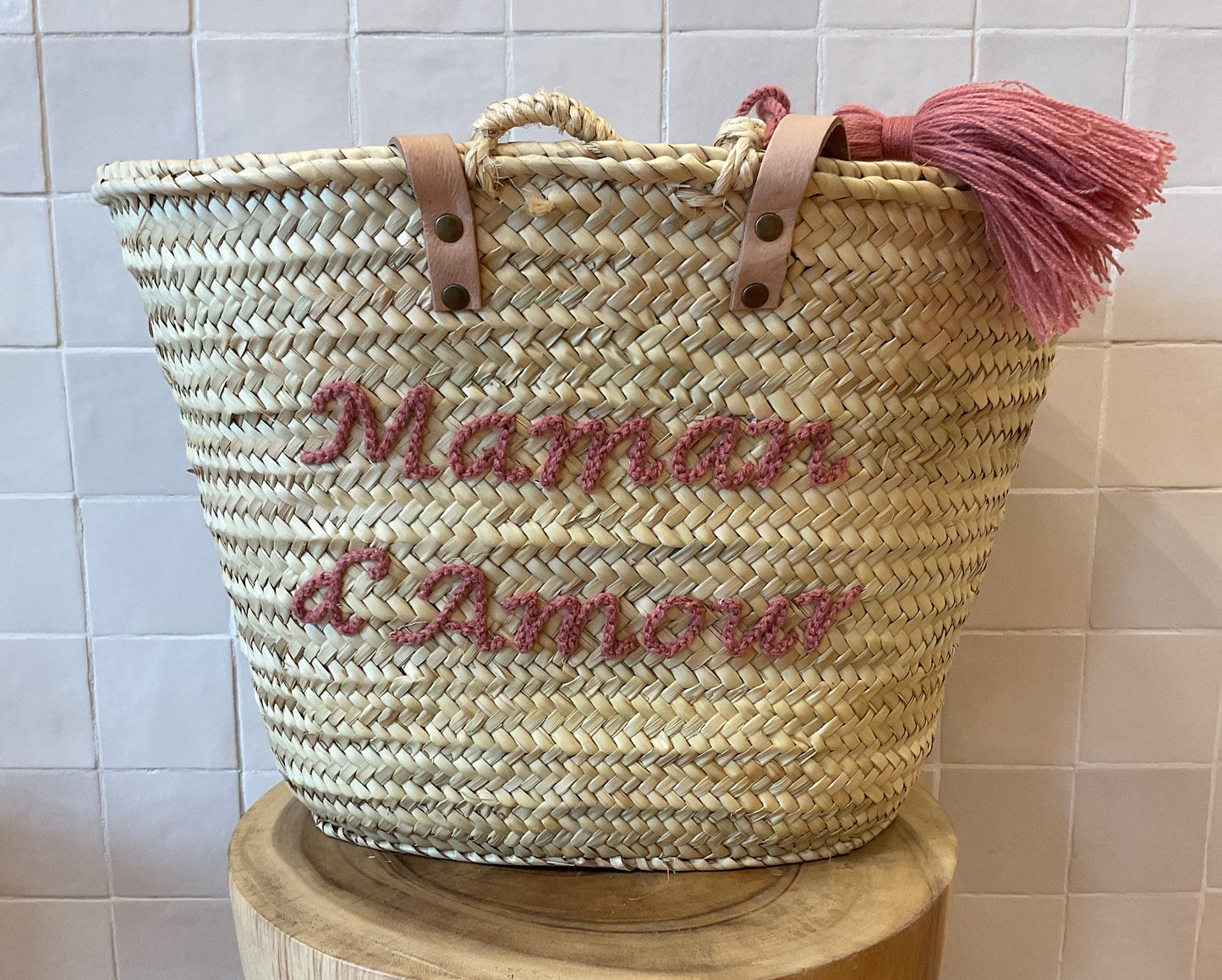 Moroccan Basket Bag Maman d'Amour