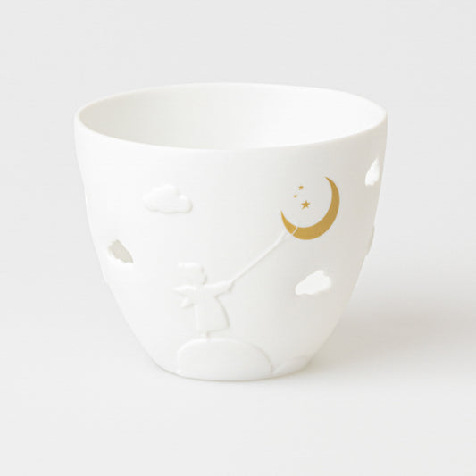 Mini Poetry light angel Tealight holder gold porcelain