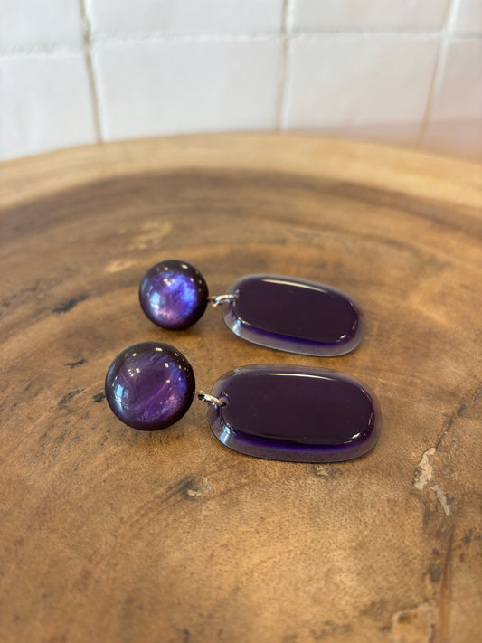 Ruby Earrings purple transparent