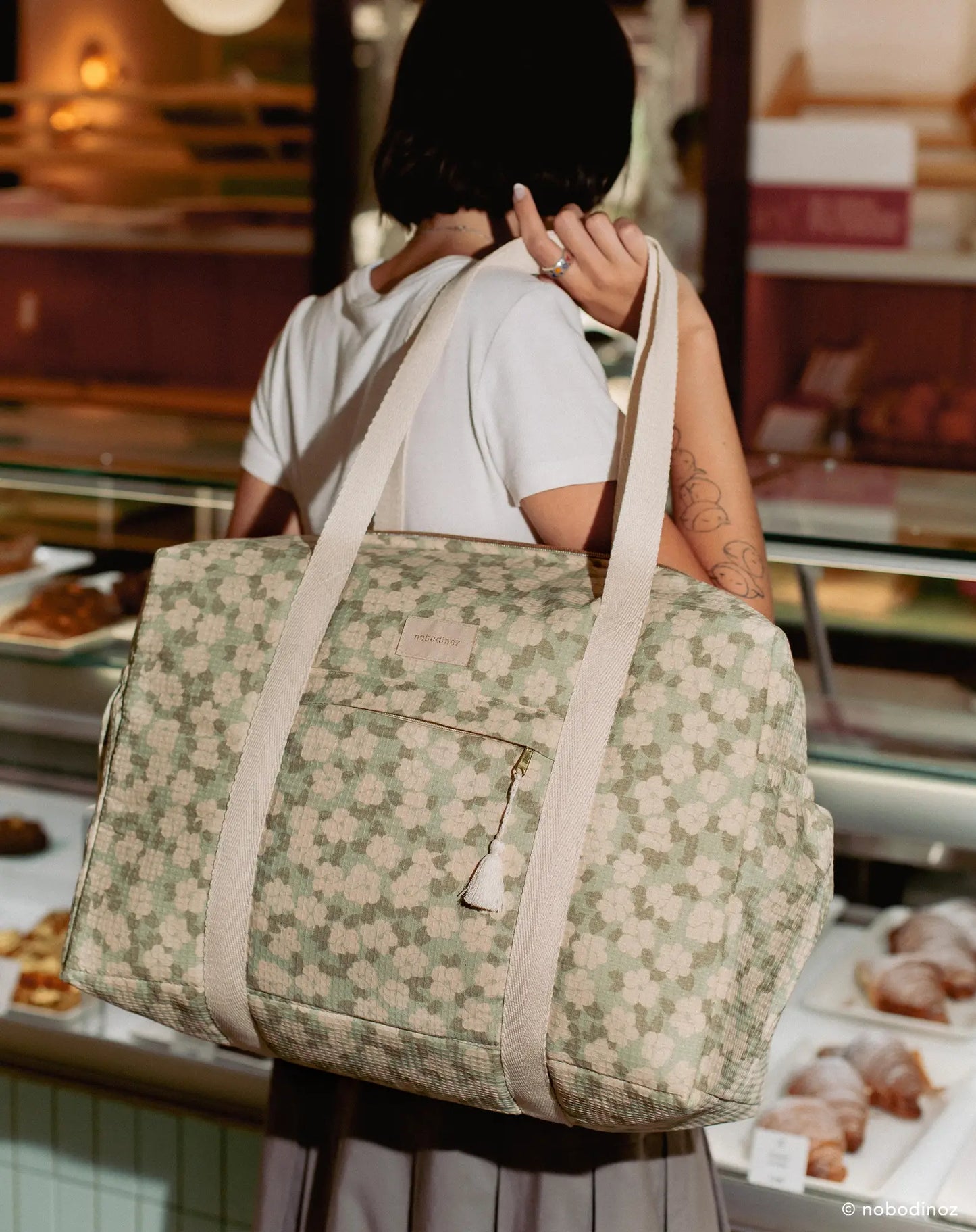Waterproof maternity bag opera - Green Sakura