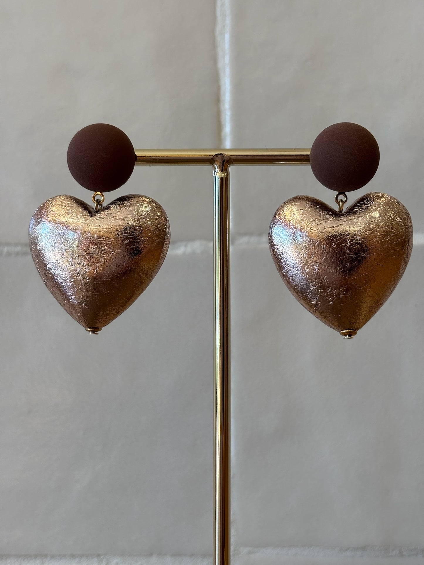 Heart Earrings Glitter Pink