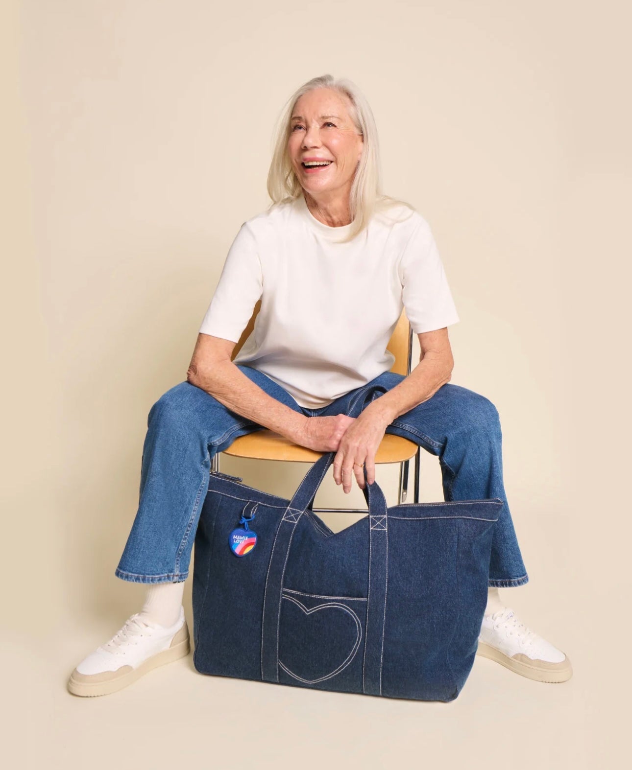 Extra-Large Tote Bag Denim Blue